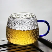 301 400ml eco friendly japanese style simple hammer shaped glass home with flower tea can be heated juice cup