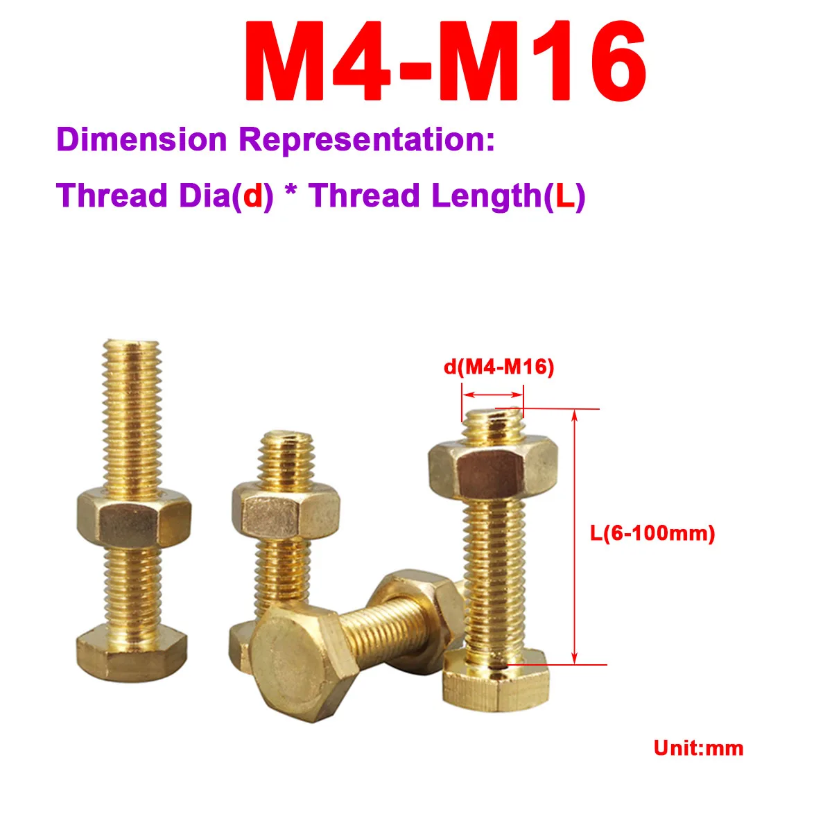 

Brass Outer Hexagonal Screw And Nut Combination M10M12M14M16
