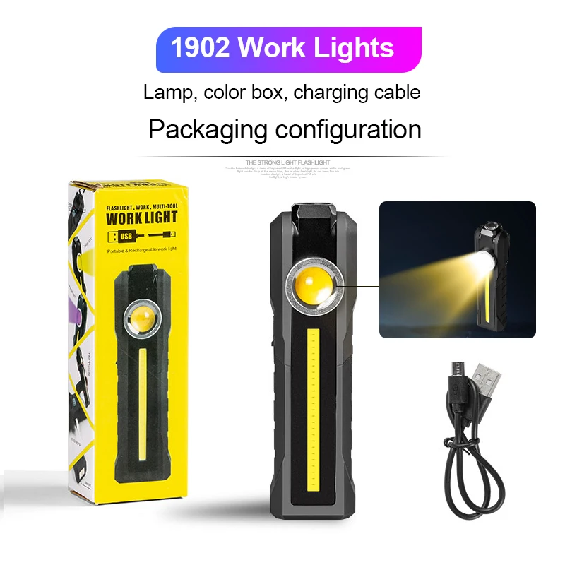 

Портативный магнитный проектор COB теплый белый свет