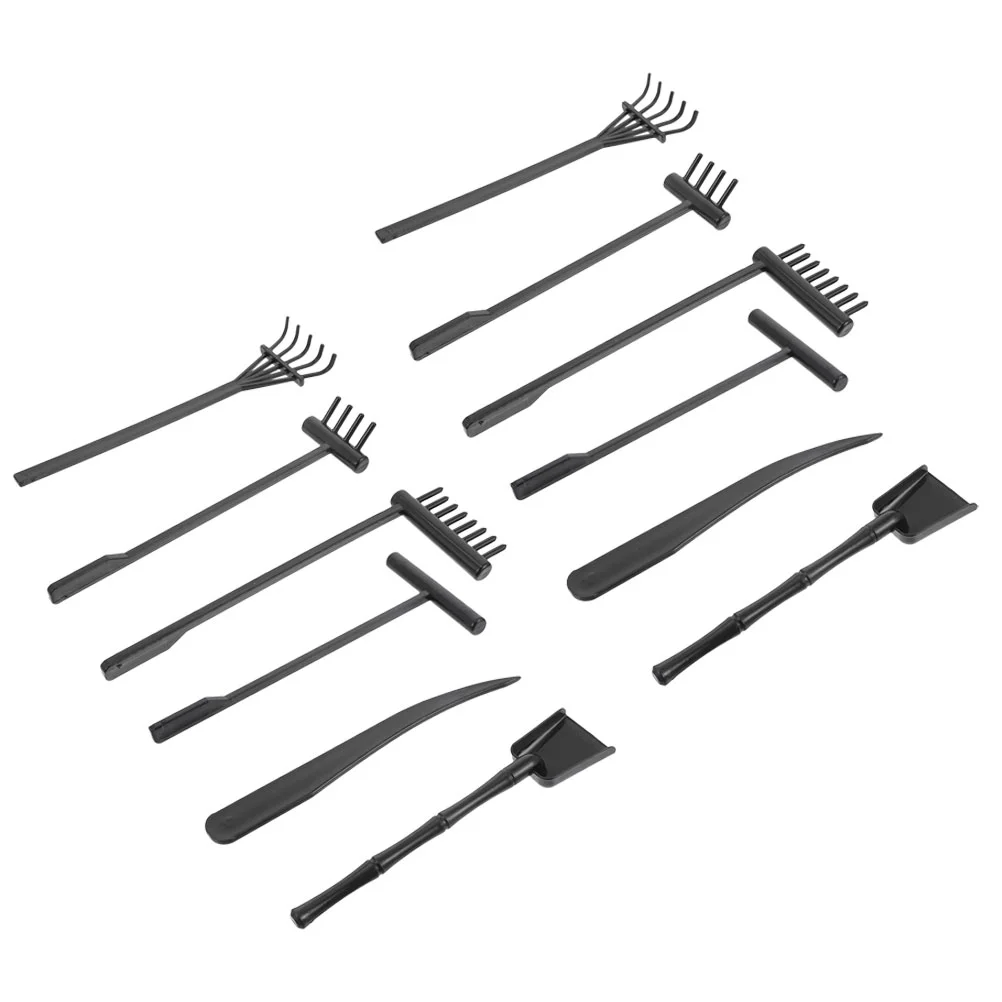 

Garden Zen Rake Mini Sand Tools Rakes Kit Sandbox Aunt Gifts Uncle Set Tool Desk Table Decoration Plastic Shui Feng Miniature