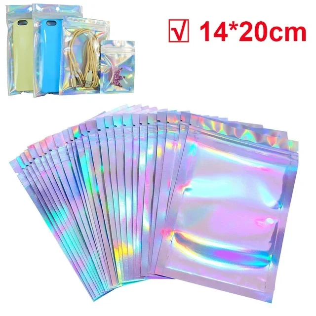 

Лазерные герметичные пакеты, радужные, 30/10 шт.