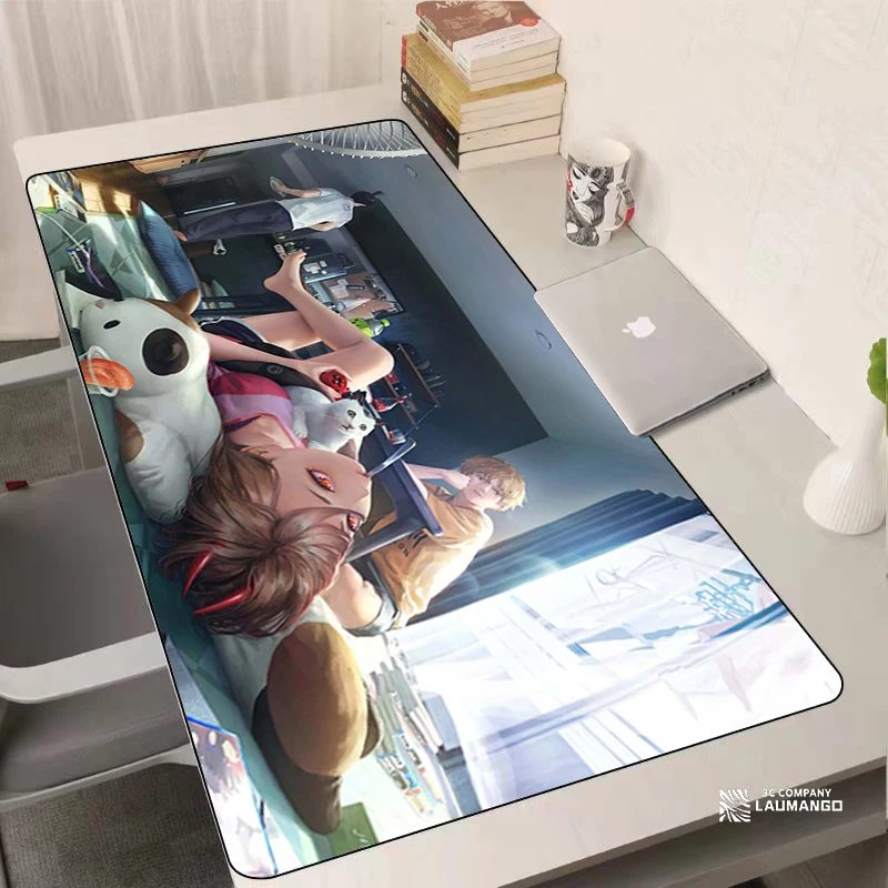 

Xxl Mouse Pad Chainsaw Man Pc Gamer Cabinet Keyboard Carpet Anime Mats Large Computer Table Desk Mat Gaming Accessories Mousepad
