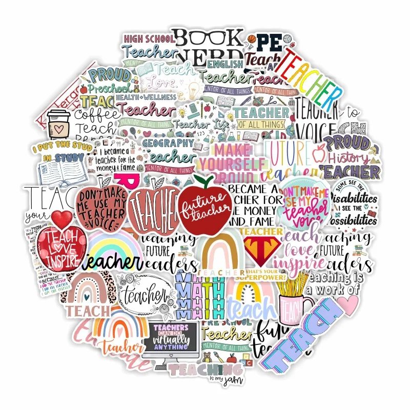 

50 шт., водостойкие наклейки на ноутбук, гитару, скейтборд