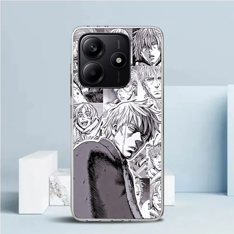 Фото Мягкий чехол Vinland Saga для Xiaomi Redmi Note 15 14 13 12 Pro Plus, чехол для телефона 14S 11S 11T 5G 11E 10 4G, узорчатый чехол Redmi Note №3