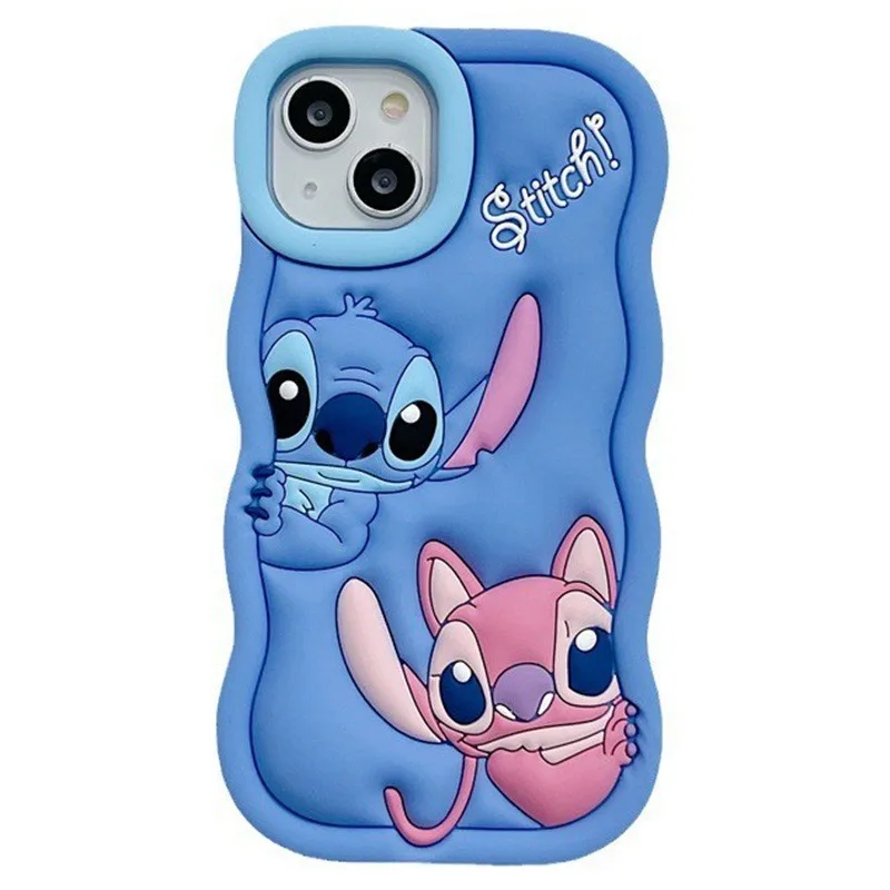 Hot Disney Stitch Phone Case For iPhone 16 Pro Max 15 14 8 7 Plus 13 12 11 Mini XS XR Funda Shockproof Protective Cover