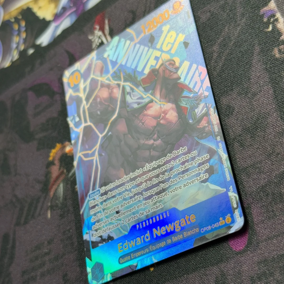 Фото Коллекционная карта Edward Newgate (Франция) для игры One Piece Card Game, посвященная 1-й годовщине OPCG, промо-издание №3