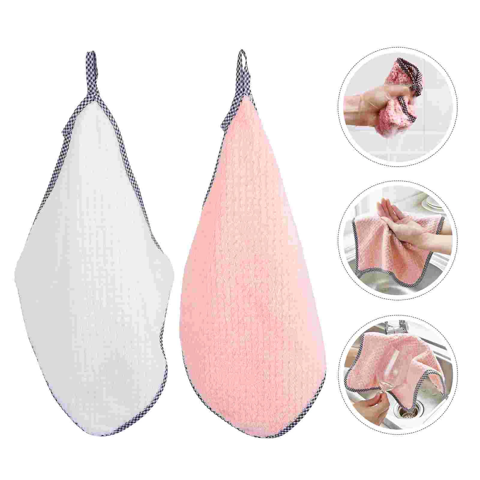 

10 Pcs Kitchen Cleaning Towels Kitchenware Washing Cloth Coral Fleece Dishcloth