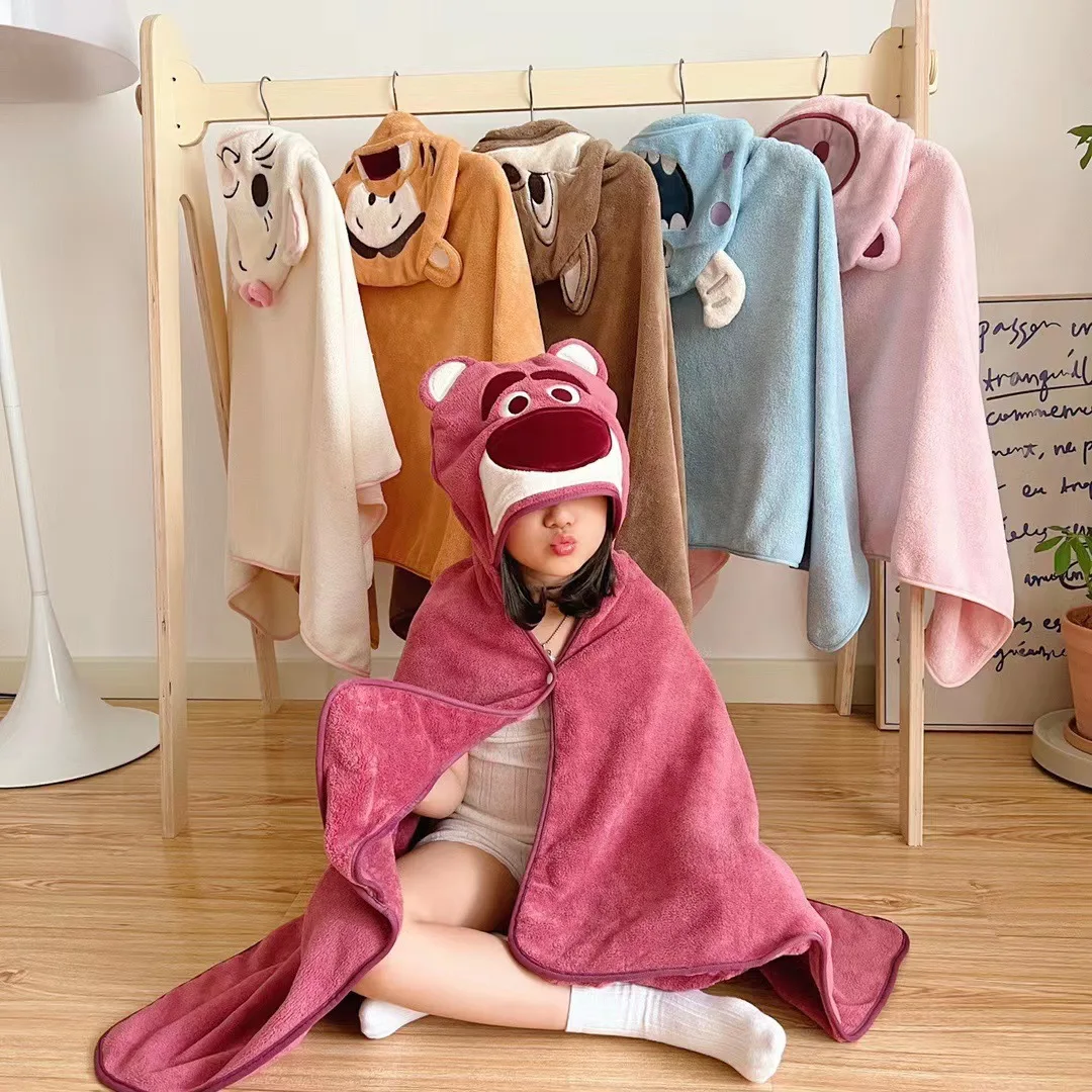 

Детская шаль из мультфильма «герои мультфильма аниме Kawaii Lotso «аристокоты», банное полотенце, быстросохнущее, с капюшоном, сезон осень-зима