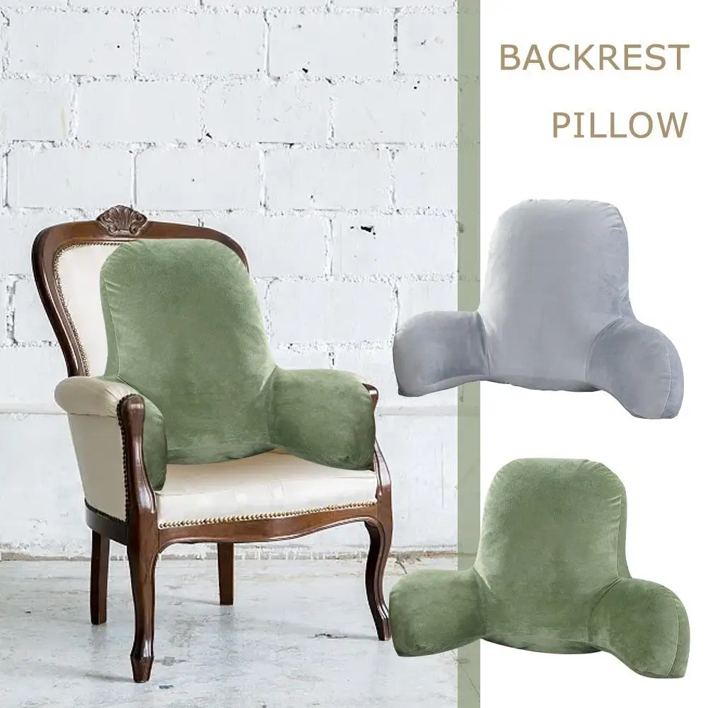 

Reading Pillow With Armrest Detachable Back Support Chair Cushion Bed Plush Big Backrest Rest Removable Neck Pillow Home Decor
