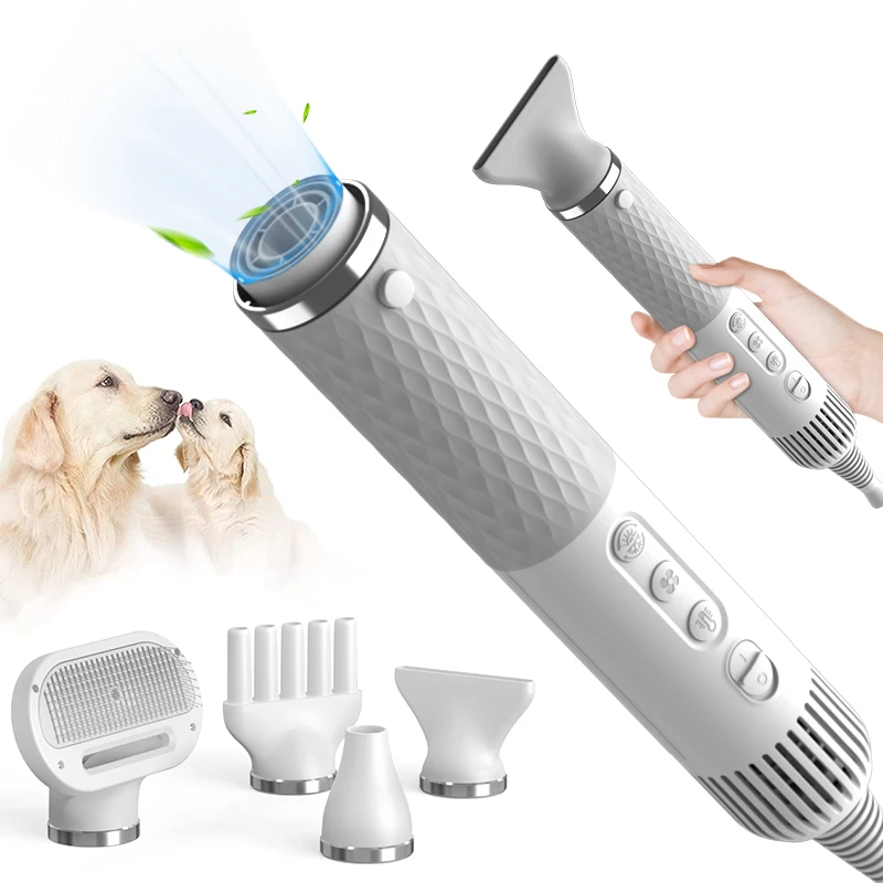 

Portable 2 in 1 Pet Hair Dryer For Dogs Cat Grooming Comb Brush NTC Smart Control Professional Dog Blow Dryer Pet Blower
