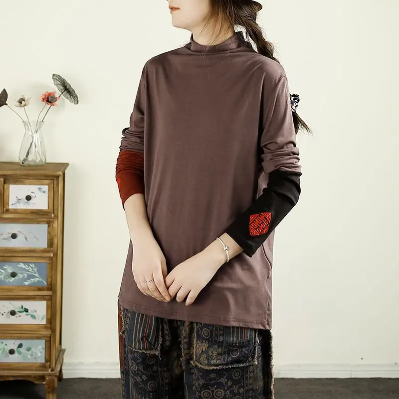 Двусторонний флисовый топ-поло с воротником-черепаховым воротником женский топ