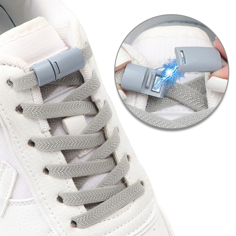 

Magnetic Lock No Tie Shoe Laces Without Ties Sneakers for Shoelaces Elastic Shoelace Adult Buckle Flat Shoe Lace Rubber Bands