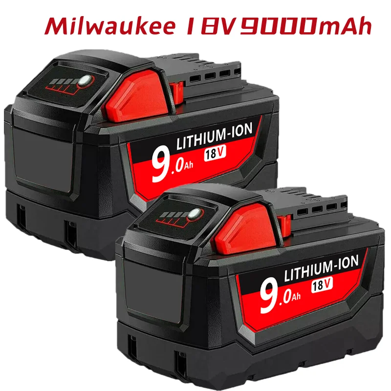 

18V 9.0Ah Replacement Battery Compatible Milwaukee M18 18V 9000mAh M18B 48-11-1820 48-11-1850 48-11-1828 Lithium-Ion Battery
