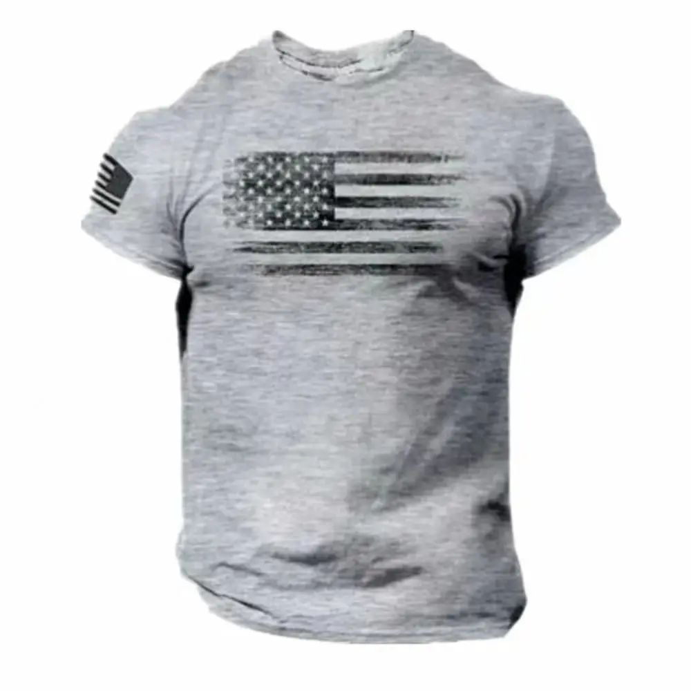 

Футболка мужская с 3D принтом на День Независимости, винтажная рубашка с коротким рукавом, тканевый Топ оверсайз, уличная одежда, лето