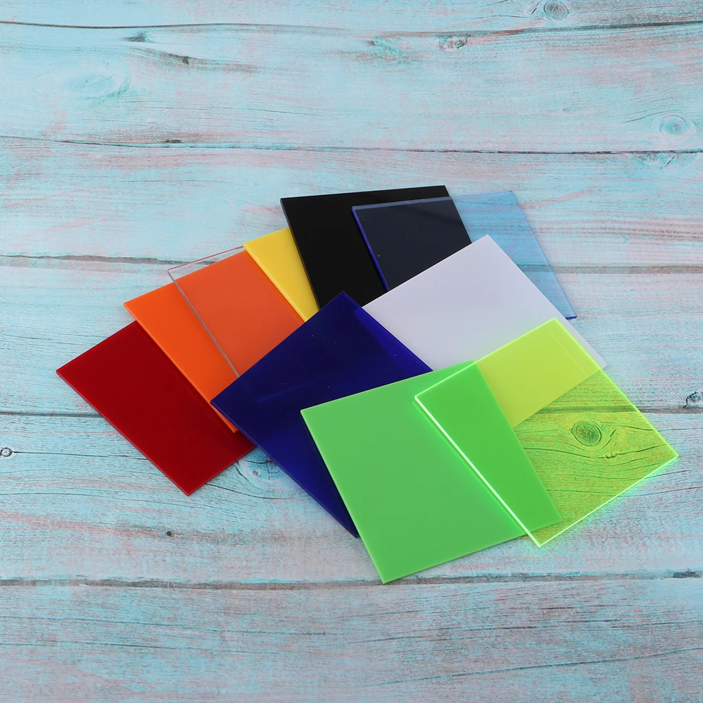 

10 Pieces of Colorful Acrylic Plate Booth Production Materials