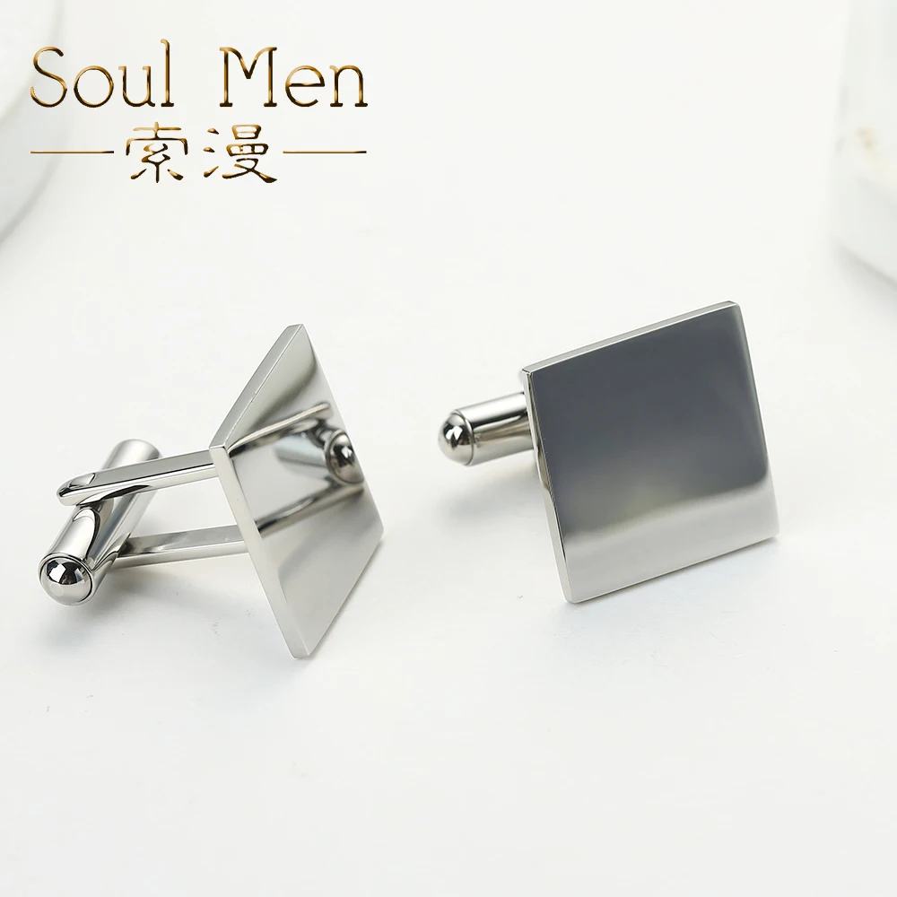 Новинка Лидер продаж запонки высококачественные гладкие из нержавеющей стали с