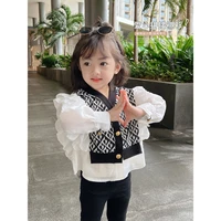 childrens baby shirt womens spring and autumn clothes 2022 early new foreign style fashionable clothes design sense top