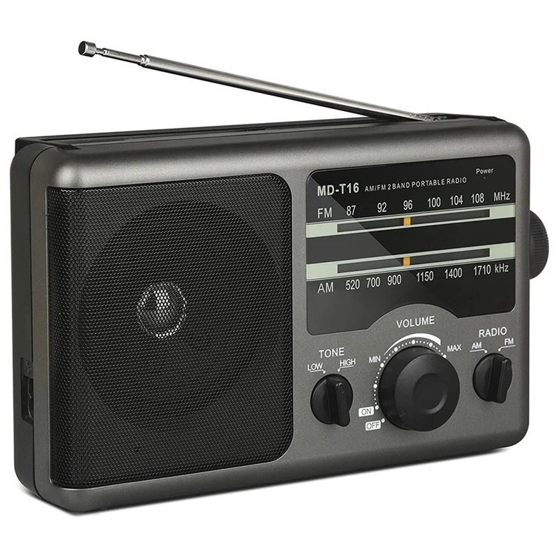 

1 PCS Two Tone Mode AM FM Radio Transistor Radio Operated By 4 D-Cell Batteries Or AC Power US Plug