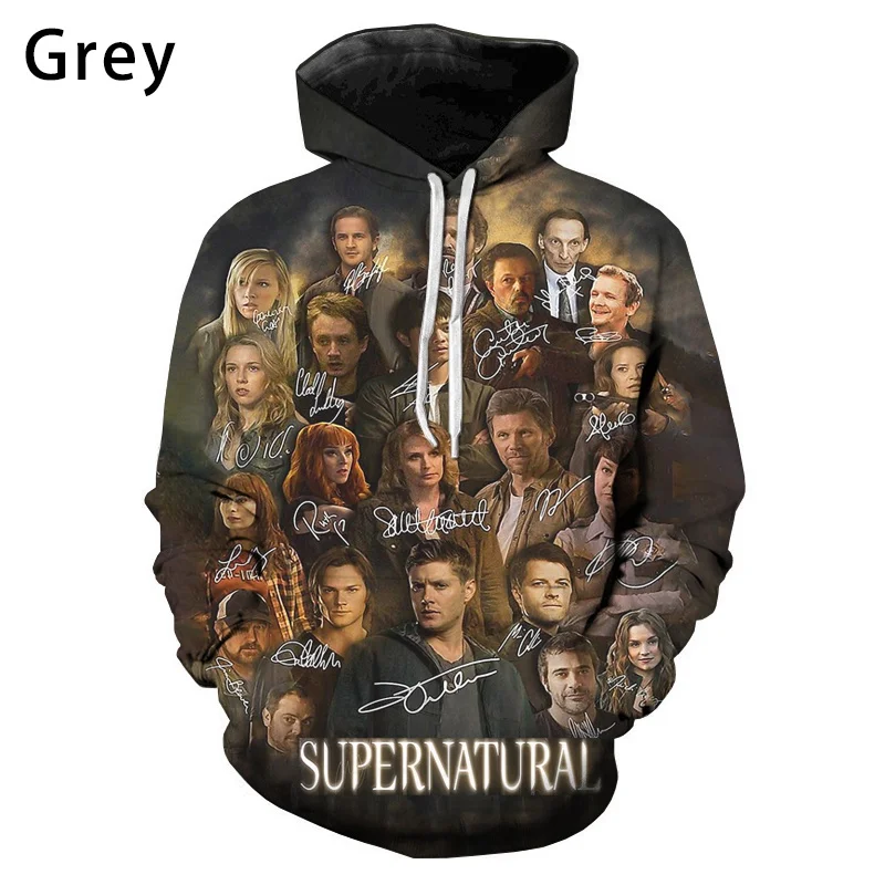 

S-Supernatural Season 15 Men Women Hoodies Sweatshirts 3D Printed Funny Hip HOP Hoodies Novelty Streetwear Hooded Jackets