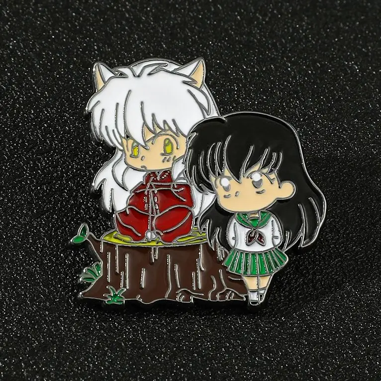 Эмалированная брошь с милым японским аниме InuLove Inuyasha &amp Kagome Kawaii Классическая