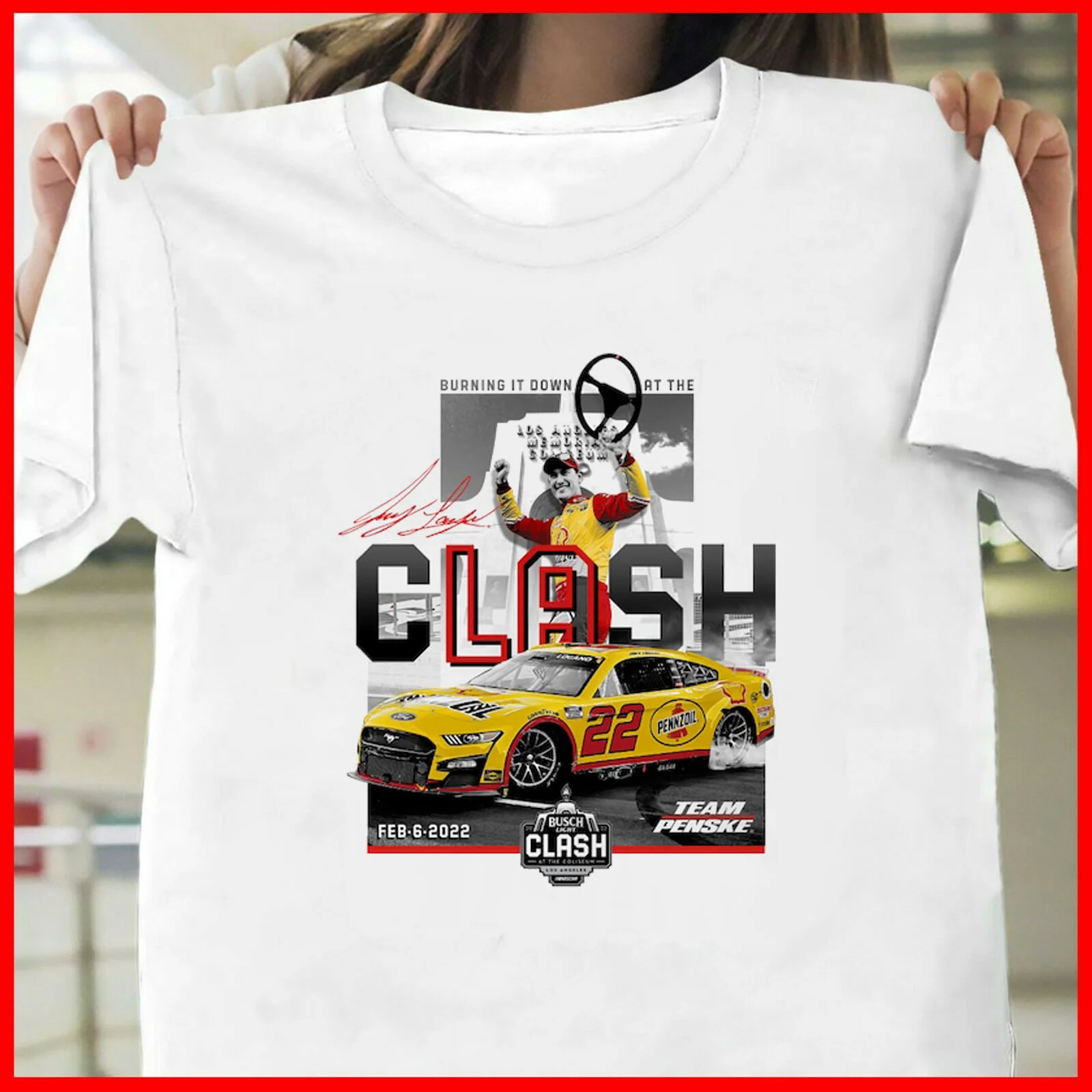 

Men's White 2022 Busch Light Clash at The Coliseum Race Winner T-Shirt