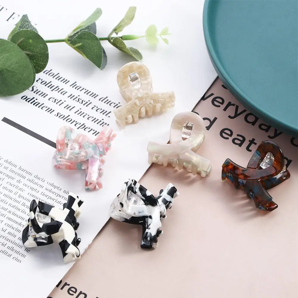 Детская Геометрическая заколка из ацетата с крестом шахматная доска женские