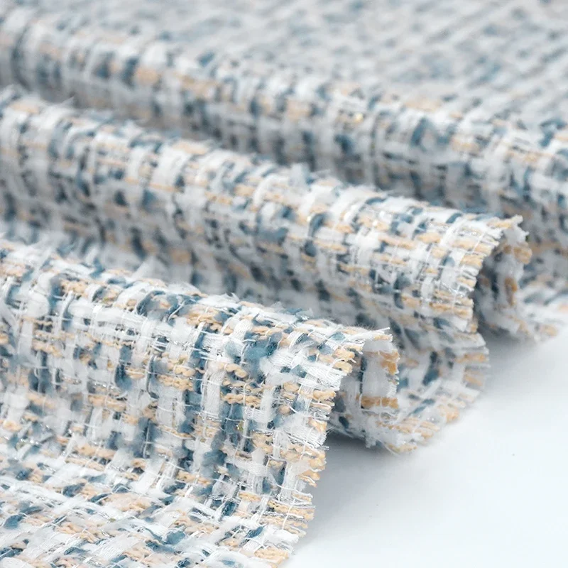 Утолщенная плетеная твидовая ткань для женщин на метр одежды пальто жилетов