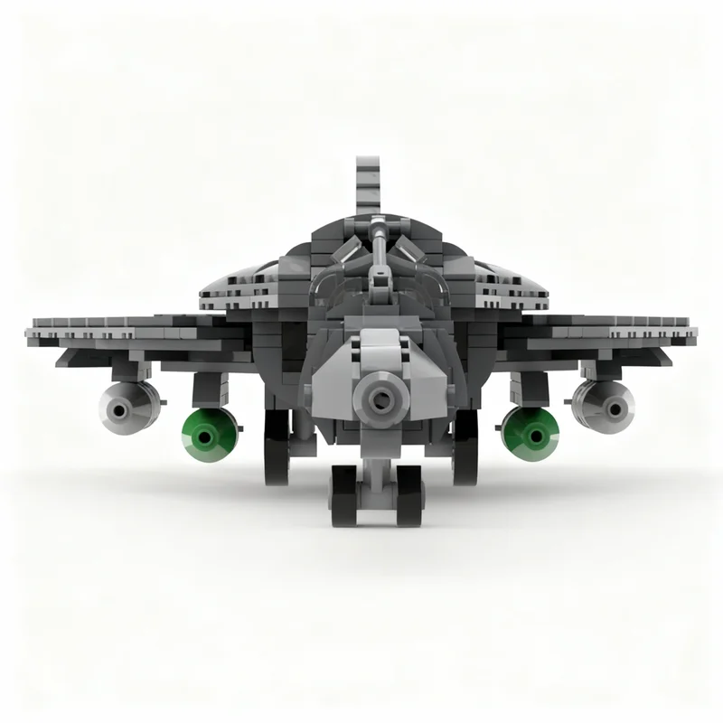 Фото 744 детали MOC City Airport F-111 Aardvark, масштаб 1:48, модель игрушечного строительного набора, архитектурный конструктор, рождественский подарок, 3D-кирпичики, образовательный набор. №3