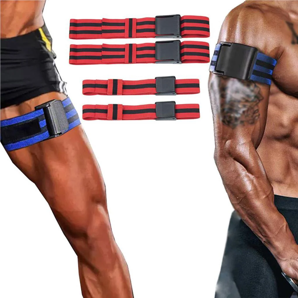 

2 Pairs BFR Rigid Blood Flow Restriction Band For Arms Legs Glutes Training Workout Occlusion Bands For Men Women Gym Equipment