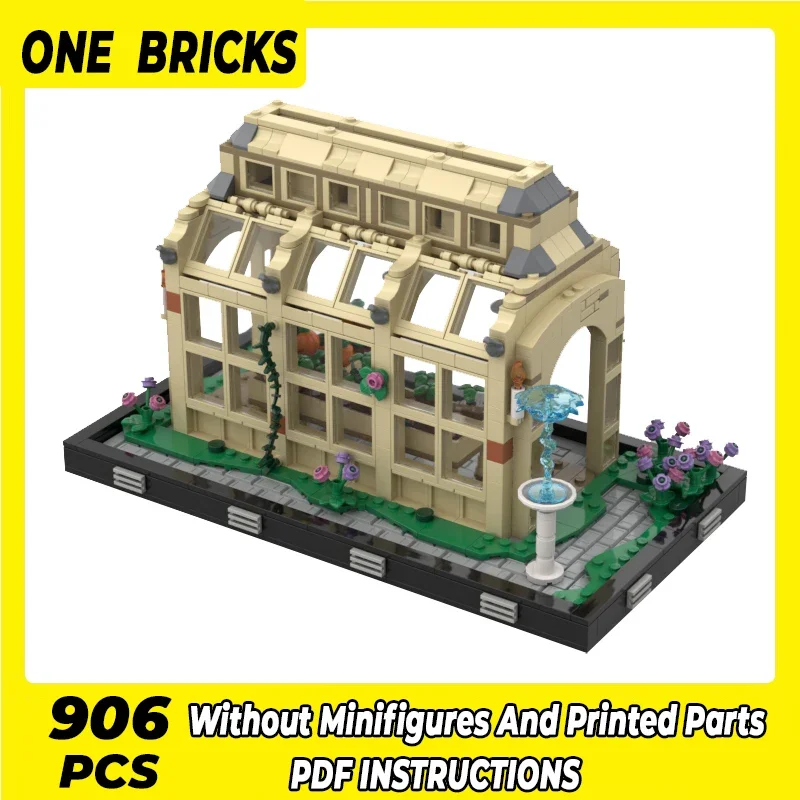 Современные строительные блоки модели зданий Moc для теплицы модульные подарки