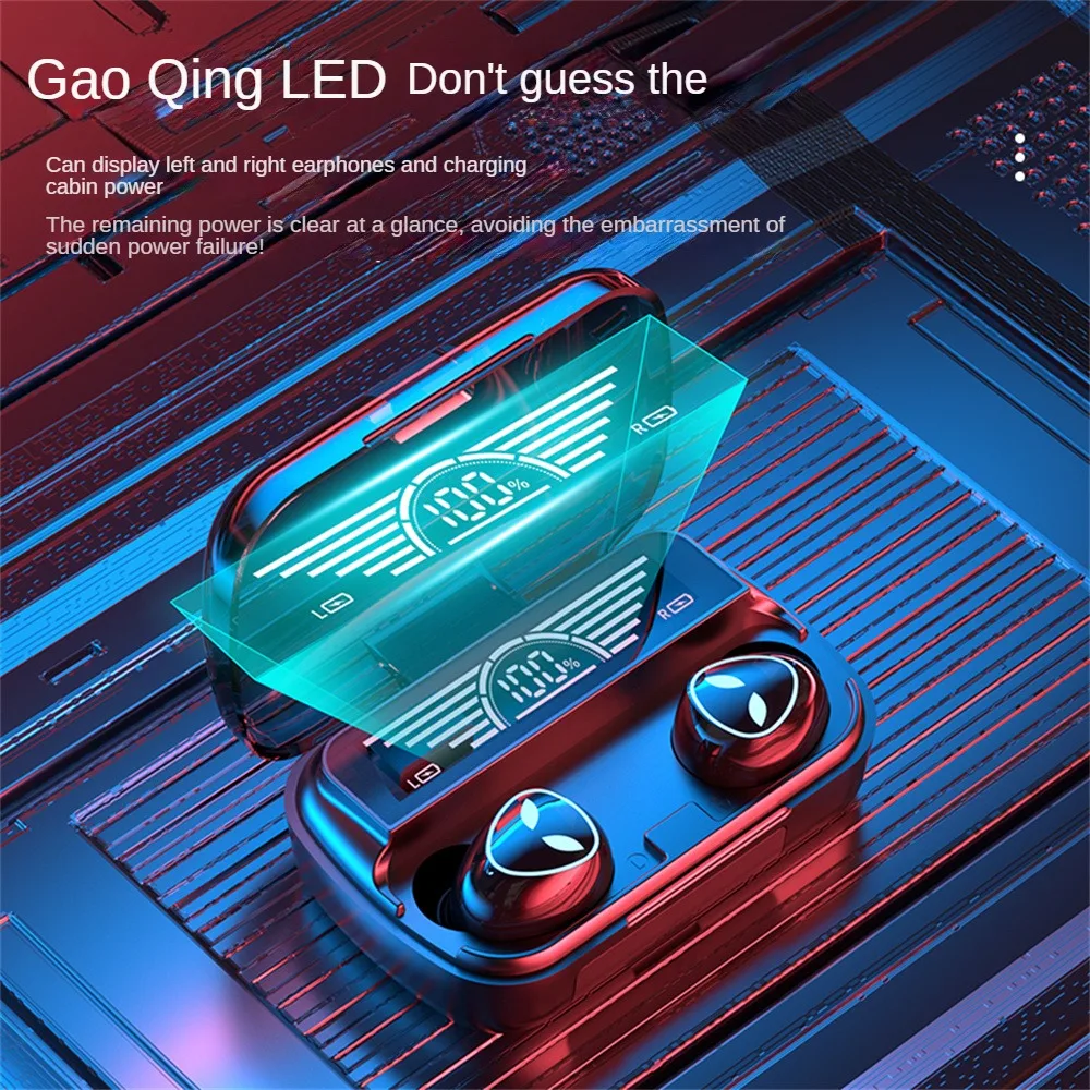 

Strong Bass Compatibility 5.3 Intelligent Digital Display Headphones Legerity And Portable Stereo Sports Headphones