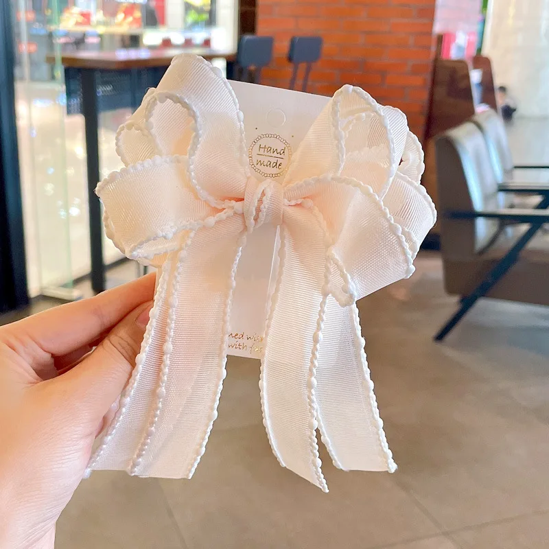 

Кружевная лента, бант, шпилька, двухслойные заколки для волос, детский стример, головной убор, милая заколка, новогодние винтажные аксессуар...