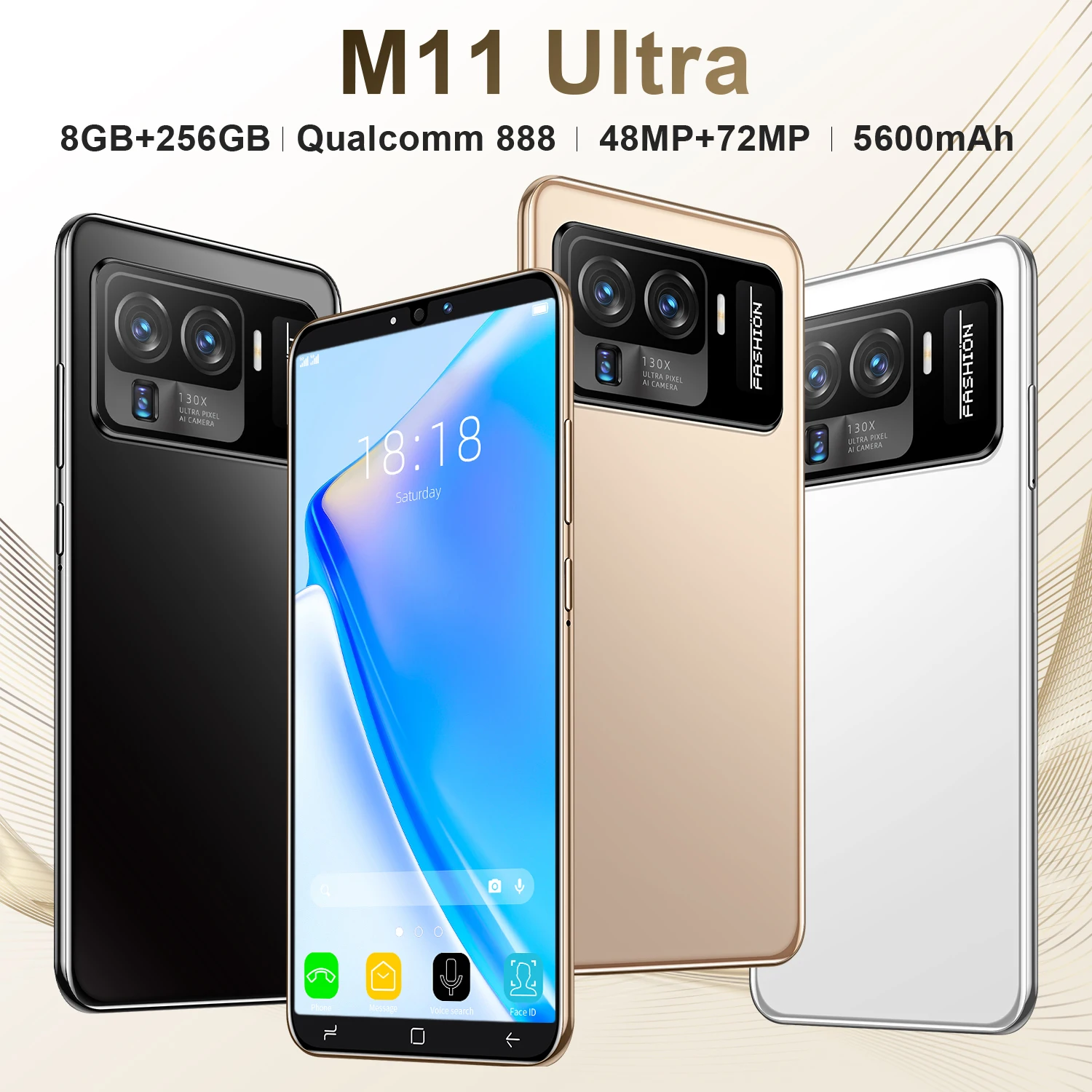 Смартфон Android оригинальный Mi M11 Ultra разблокированный сотовый телефон 8 + 256 Гб 5