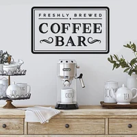 Coffee Wall Decals Freshly Brewed Coffee Bar Window Wall Decal Kitchen Dining Room First Coffee Cafe Lover Glass Wall Sticker