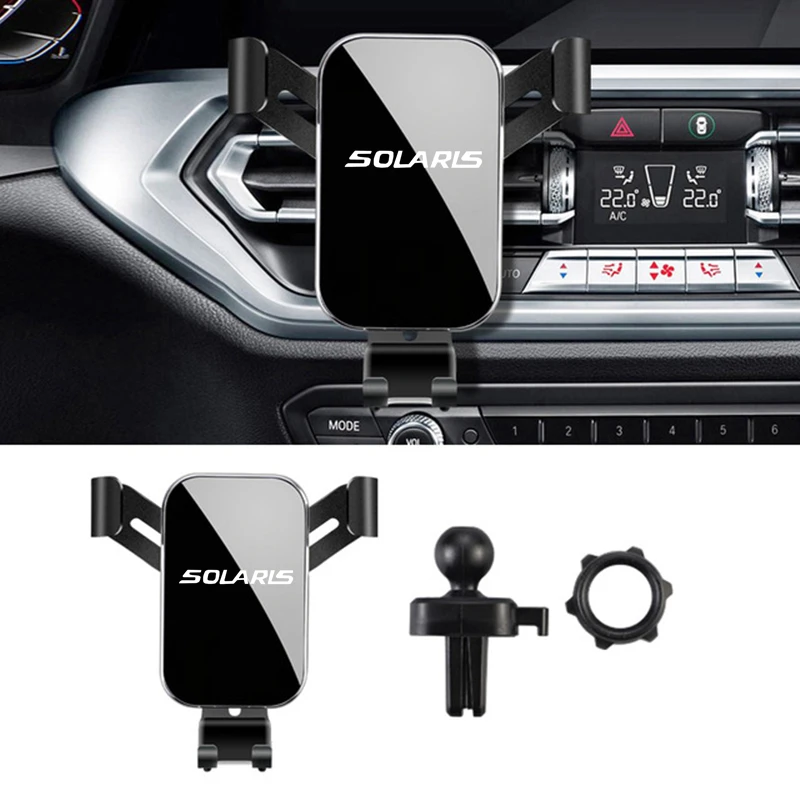 

Универсальный держатель для мобильного телефона, автомобильный держатель с креплением на воздуховыпускной отверстие для ABS крепления, поддержка телефона для Hyundai SOLARIS 2019 2017 2012