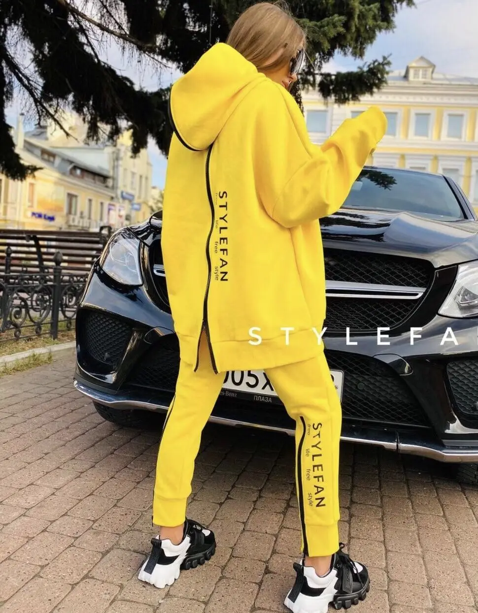 

Женский спортивный костюм, комплект из двух предметов, свободные длинные толстовки на молнии сзади, комплект со штанами, осенняя тонкая спортивная одежда, пуловер, уличная одежда для бега