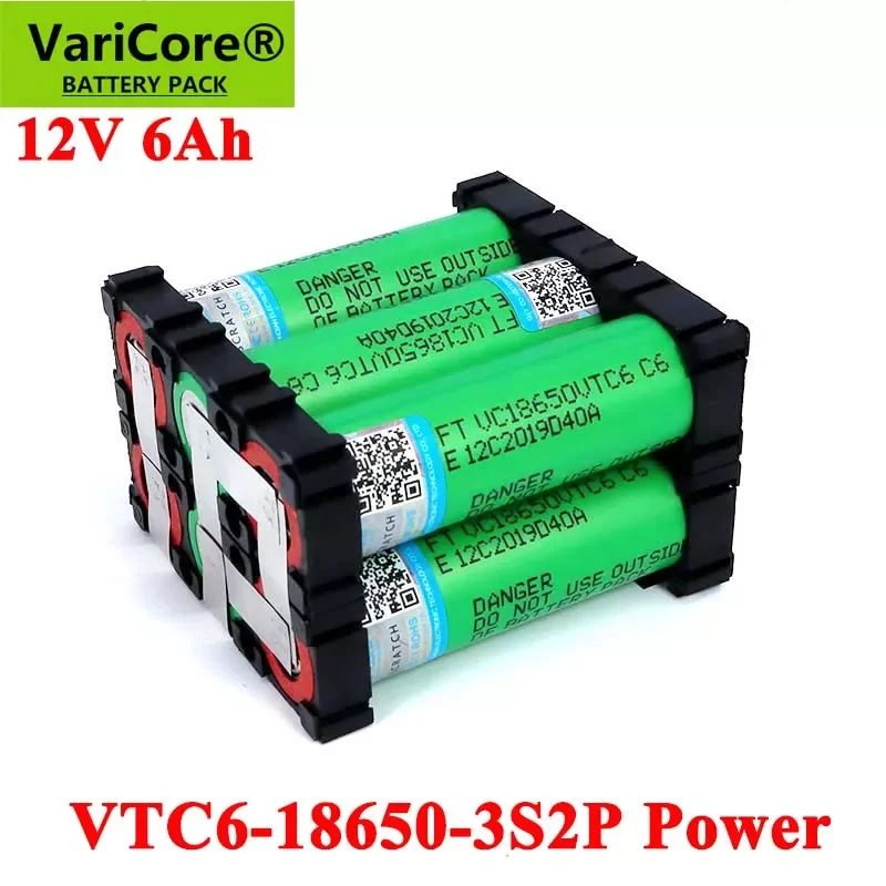 

NEW2023 11.1v/12.6V 18650 VTC6 3S2P 6000mAh 20 amps For 12V wireless Screwdriver batteries DIY weld battery pack