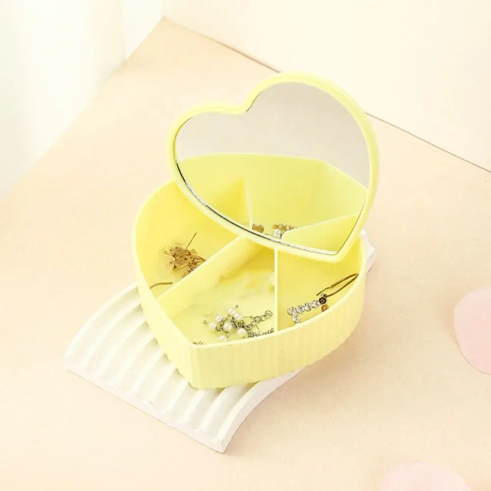 Модная упаковочная сумка для ювелирных изделий в форме сердца с зеркалом