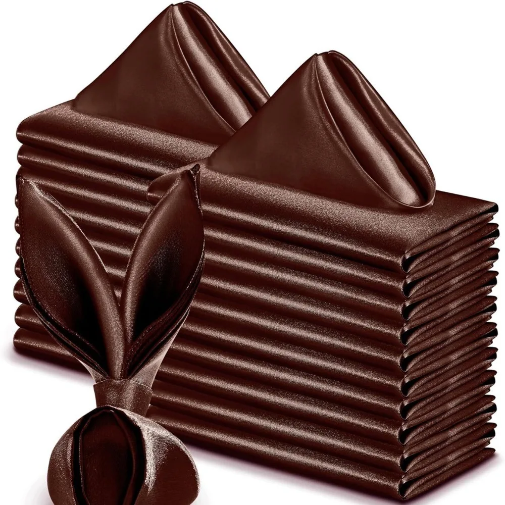 

10 атласных столовых салфеток 30x30 см