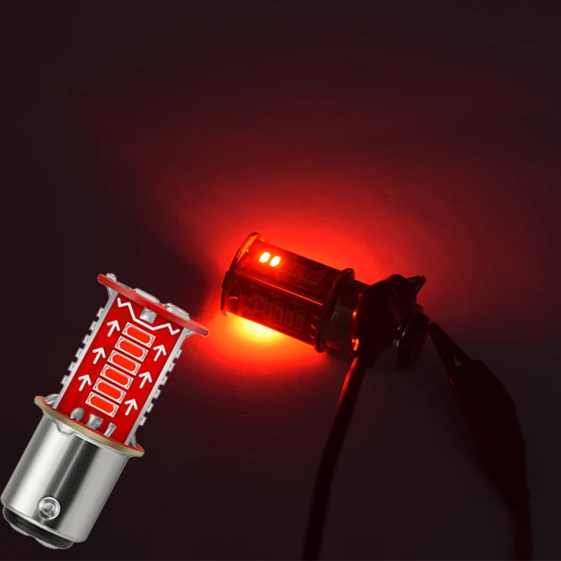 

1 шт. 1157 BAY15D светодиодная лампа стробоскопический стоп-сигнал 30SMD DRL плавная вспышка заднего хода указатель поворота задний фонарь для авто мотоцикла