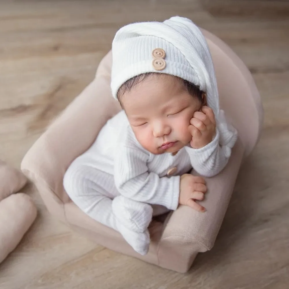 ❤️Newborn Photography Christmas Clothing Hat+Jumpsuit 2Pcs/set Baby Photo Props Accessories Studio Infant Shoot Clothes Outfits
