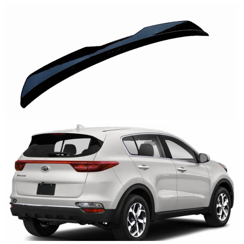 Задний спойлер на крышу для KIA Sportage 2016 2017 2021 окно глянцевый черный аксессуар крыло