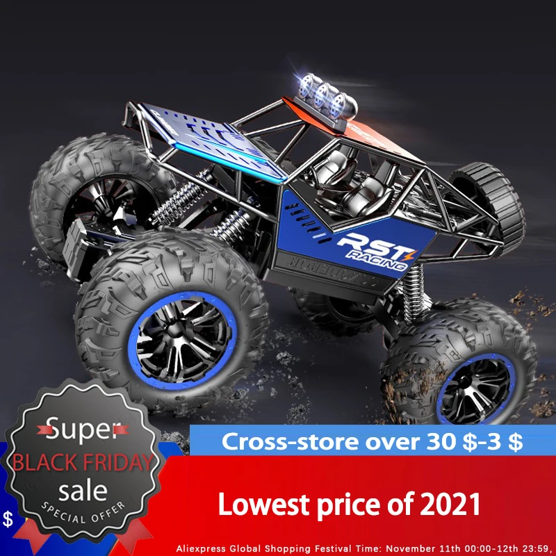 

1:18 Alloy RC Car 20KM/H 4WD Remote Control High Speed Vehicle 2.4Ghz Electric Toys Monster Truck Buggy Off-Road Toys Foy Boy