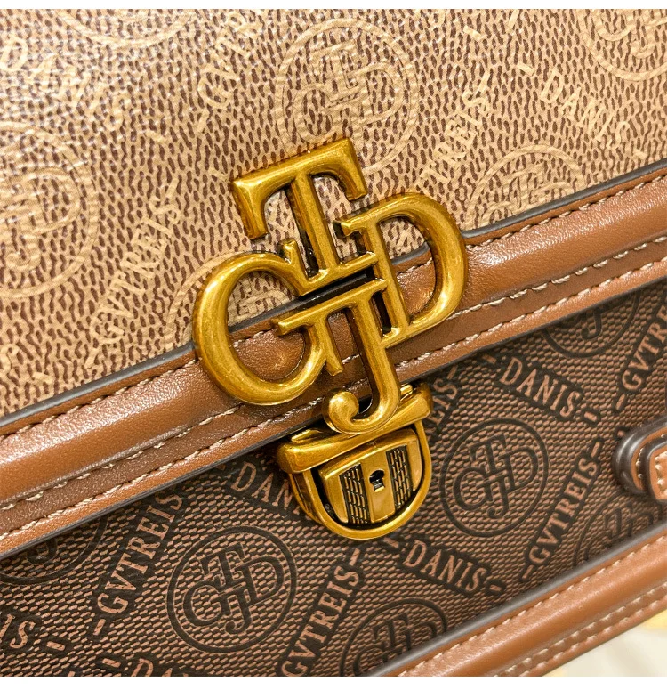 Luxury Designer Vintage Shoulder Bag Leather Silk Ribbon Handbags Metal Buckle Messenger Bag Women Party Crossbody Purses