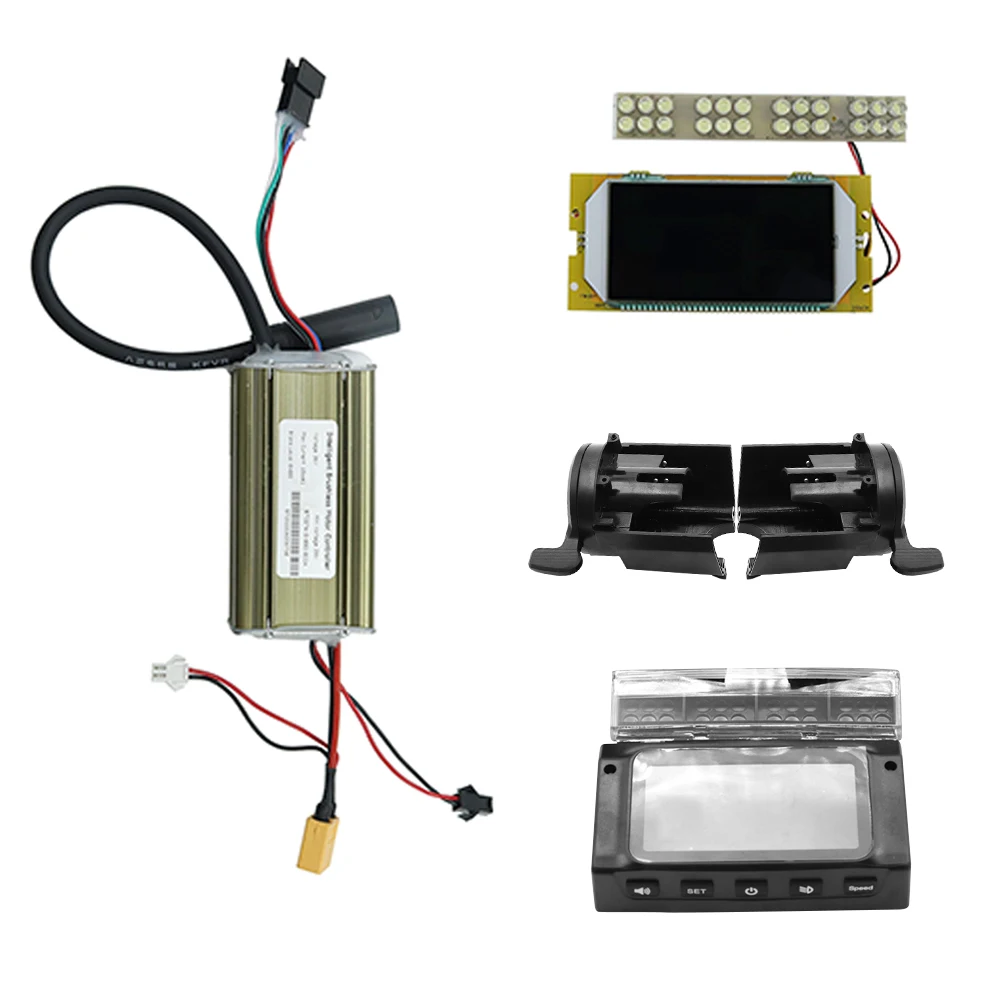 

350W Electric Scooter Brushless Motor Controller LCD Digital Display Panel Front Headlight Kit For 8 Inch KUGOO S1 S2 S3