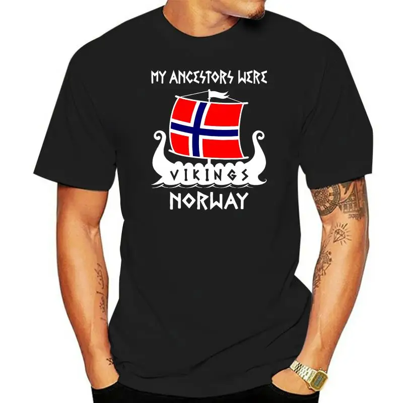 

2022 Fashion Hot sale 100% cotton My Ancestors Were Vikings Norway T-shirt Drakkar Vikings Tee Shirt Tee shirt