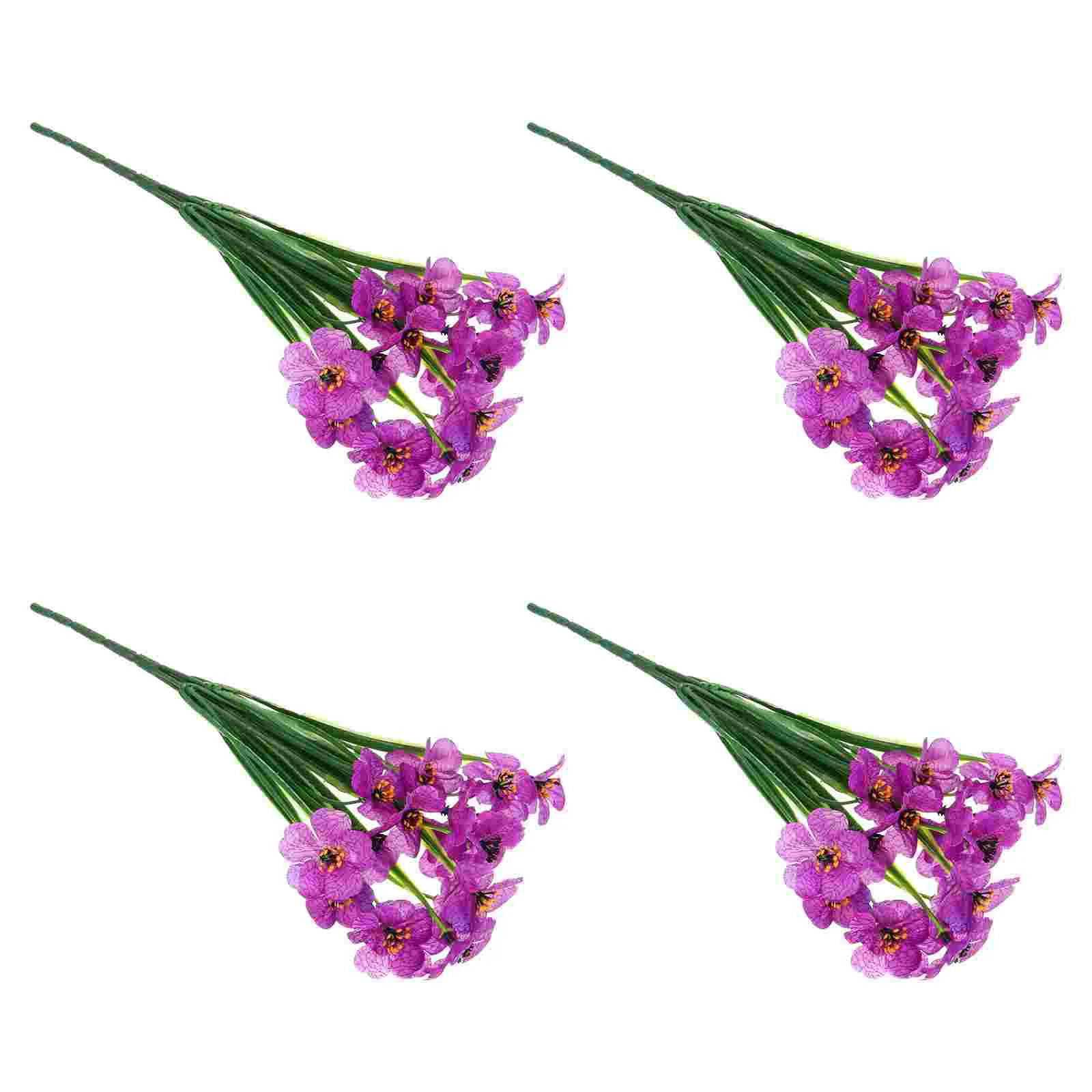 

Artificial Violet Branches Simulated Violet Stems Faux Flower Bouquet Fake Lifelike Flower Decor Wedding Living Room Home Office