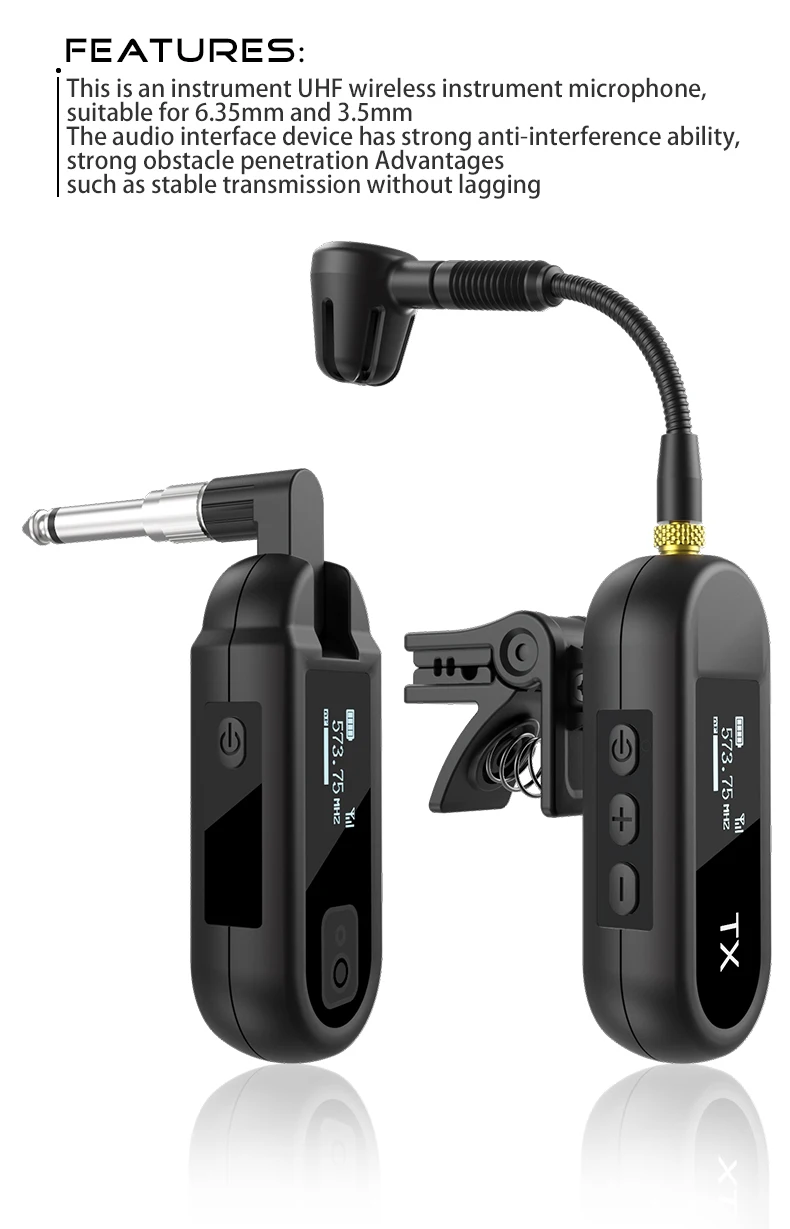 Беспроводные инструменты M3 UHF микрофон для саксофона