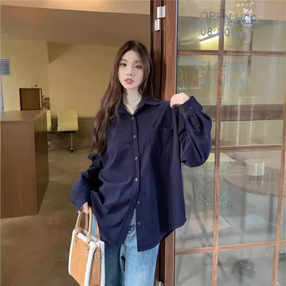 Осень 2024 шикарная винтажная вельветовая рубашка топ женский свободный крой