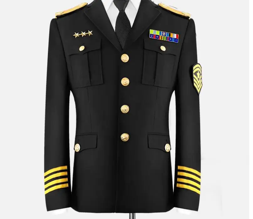 Униформа США, мужской пиджак, куртка Land Force Officer, черный, с медалью для пальто (art.: 3920d307bd296) - 3920d307bd296